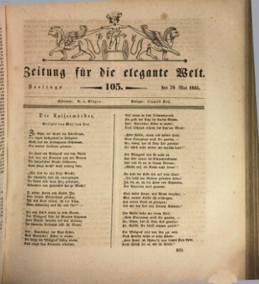Zeitung für die elegante Welt Freitag 29. Mai 1835