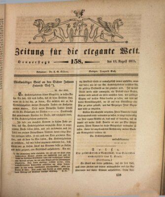 Zeitung für die elegante Welt Donnerstag 13. August 1835