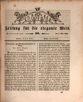 Zeitung für die elegante Welt Donnerstag 5. Mai 1836