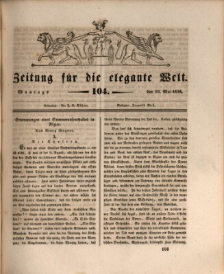 Zeitung für die elegante Welt Montag 30. Mai 1836