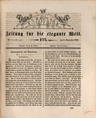 Zeitung für die elegante Welt Dienstag 6. September 1836