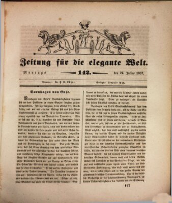 Zeitung für die elegante Welt Montag 24. Juli 1837