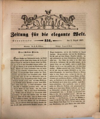 Zeitung für die elegante Welt Samstag 5. August 1837