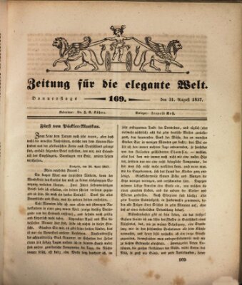 Zeitung für die elegante Welt Donnerstag 31. August 1837