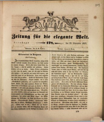 Zeitung für die elegante Welt Dienstag 12. September 1837