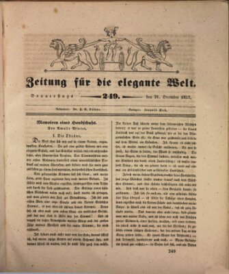 Zeitung für die elegante Welt Donnerstag 21. Dezember 1837
