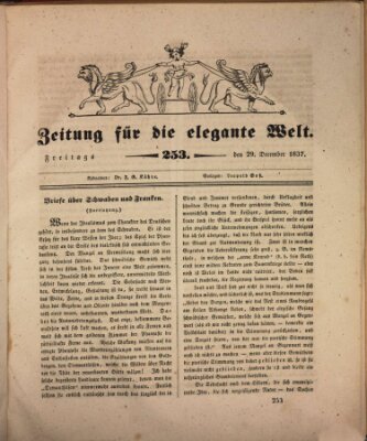 Zeitung für die elegante Welt Freitag 29. Dezember 1837