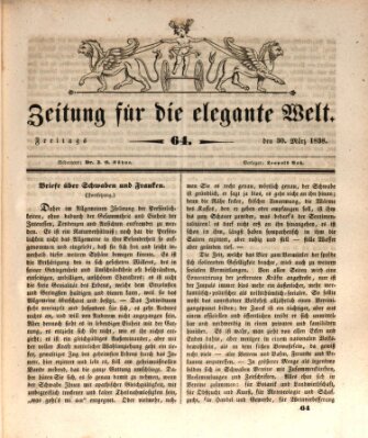 Zeitung für die elegante Welt Freitag 30. März 1838