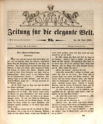 Zeitung für die elegante Welt Samstag 14. April 1838