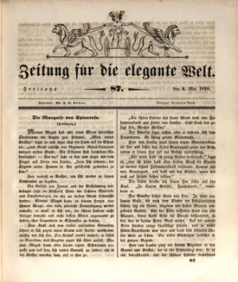 Zeitung für die elegante Welt Freitag 4. Mai 1838