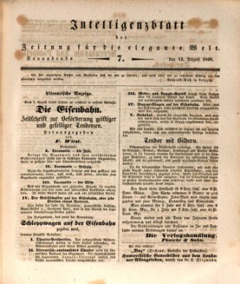 Zeitung für die elegante Welt Samstag 11. August 1838