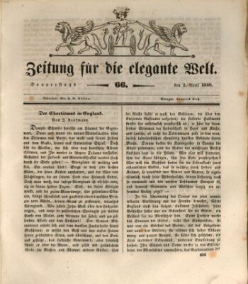 Zeitung für die elegante Welt Donnerstag 2. April 1840