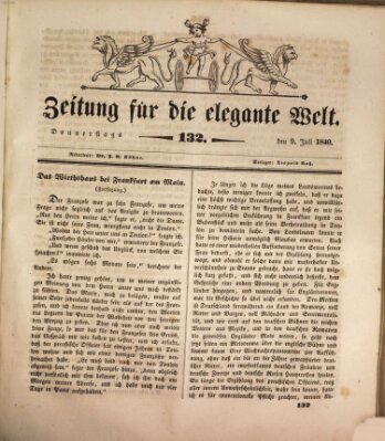 Zeitung für die elegante Welt Donnerstag 9. Juli 1840