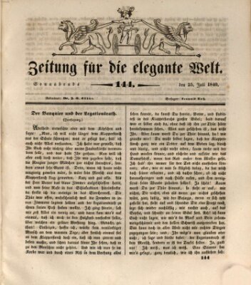 Zeitung für die elegante Welt Samstag 25. Juli 1840