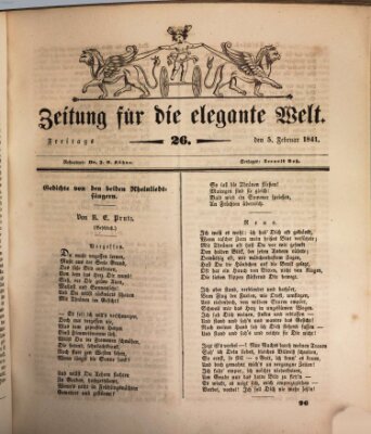Zeitung für die elegante Welt Freitag 5. Februar 1841