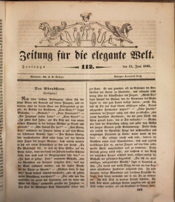 Zeitung für die elegante Welt Freitag 11. Juni 1841