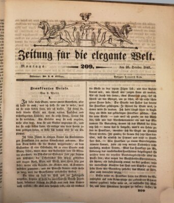 Zeitung für die elegante Welt Montag 25. Oktober 1841