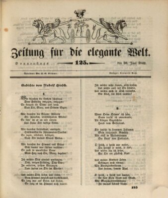 Zeitung für die elegante Welt Donnerstag 30. Juni 1842