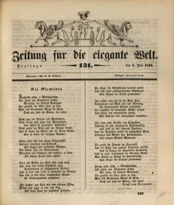 Zeitung für die elegante Welt Freitag 8. Juli 1842