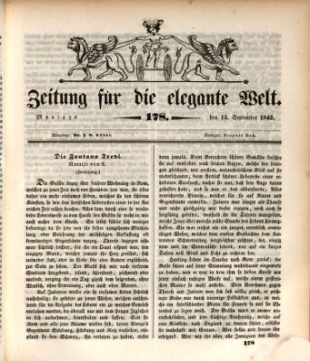 Zeitung für die elegante Welt Montag 12. September 1842