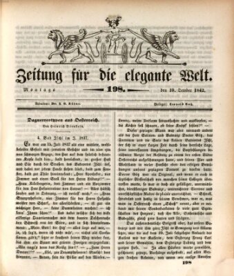 Zeitung für die elegante Welt Montag 10. Oktober 1842