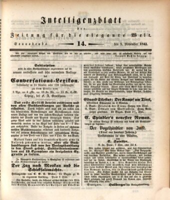 Zeitung für die elegante Welt Samstag 5. November 1842