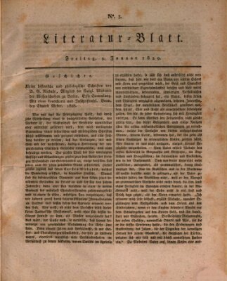 Morgenblatt für gebildete Stände Freitag 9. Januar 1829