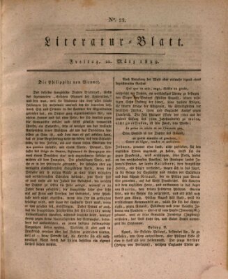 Morgenblatt für gebildete Stände Freitag 20. März 1829