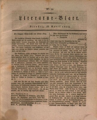 Morgenblatt für gebildete Stände Dienstag 28. April 1829