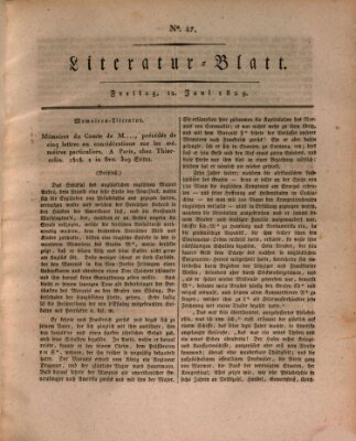 Morgenblatt für gebildete Stände Freitag 12. Juni 1829