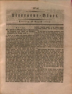 Morgenblatt für gebildete Stände Freitag 28. August 1829