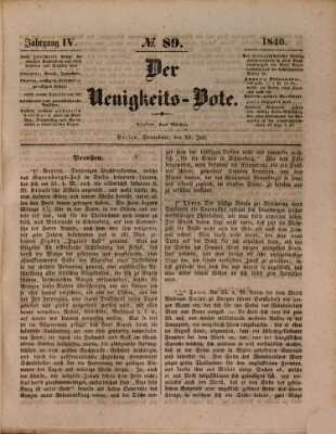 Der Neuigkeitsbote Samstag 25. Juli 1840