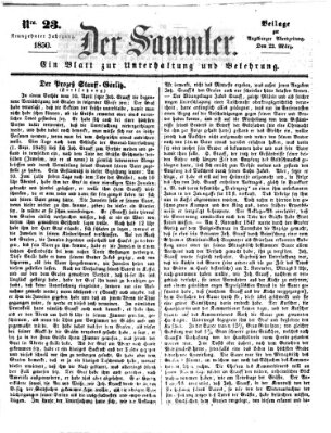 Der Sammler (Augsburger Abendzeitung) Freitag 22. März 1850
