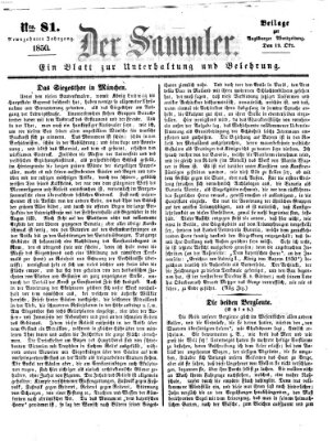 Der Sammler (Augsburger Abendzeitung) Samstag 19. Oktober 1850