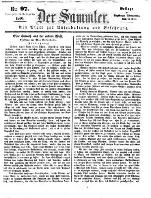 Der Sammler (Augsburger Abendzeitung) Samstag 14. Dezember 1850