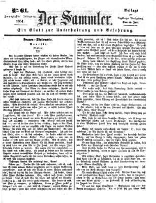 Der Sammler (Augsburger Abendzeitung) Donnerstag 31. Juli 1851