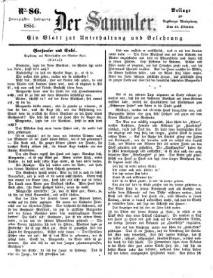 Der Sammler (Augsburger Abendzeitung) Donnerstag 30. Oktober 1851