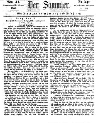 Der Sammler (Augsburger Abendzeitung) Mittwoch 7. April 1858