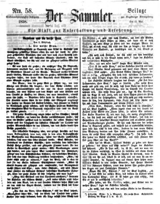 Der Sammler (Augsburger Abendzeitung) Samstag 15. Mai 1858