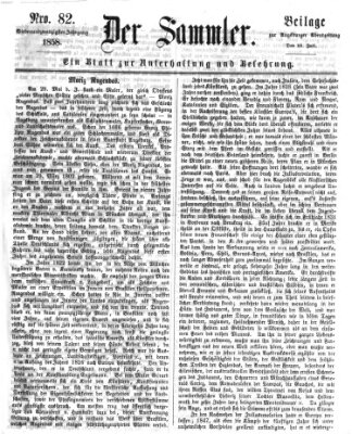 Der Sammler (Augsburger Abendzeitung) Samstag 10. Juli 1858