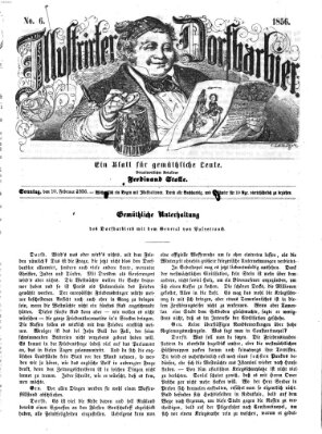 Illustrirter Dorfbarbier Sonntag 10. Februar 1856