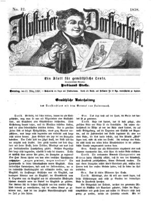 Illustrirter Dorfbarbier Sonntag 21. März 1858