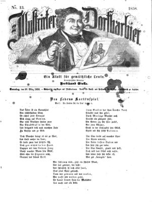 Illustrirter Dorfbarbier Sonntag 28. März 1858