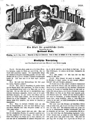 Illustrirter Dorfbarbier Sonntag 19. September 1858
