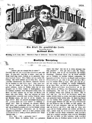 Illustrirter Dorfbarbier Sonntag 31. Oktober 1858