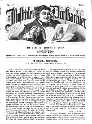 Illustrirter Dorfbarbier Sonntag 21. November 1858