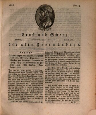 Ernst und Scherz oder Der alte Freimüthige Mittwoch 17. Juli 1816