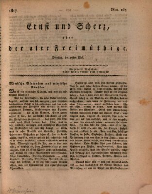Ernst und Scherz oder Der alte Freimüthige Dienstag 20. Mai 1817