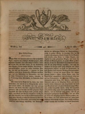 Der Sammler Dienstag 5. April 1831