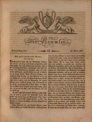 Der Sammler Donnerstag 26. Mai 1831